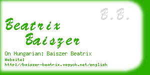 beatrix baiszer business card